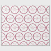 ハッピーマザーズデイピンクグリッターとダイヤモンド ラッピングペーパー (フラット)