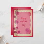 ハッピーマザーズデイピンクトリムダンデヨンシーズフラット カード (正面/裏面インサイチュ)