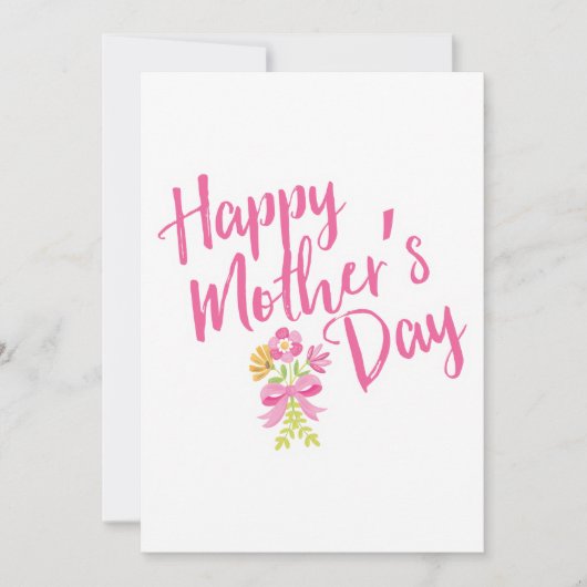 ハッピーマザーズデイピンクフローラタイポグラフィ (正面)
