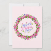 ハッピーマザーズデイピンクフローラリース シーズンカード (正面)