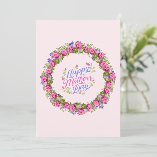 ハッピーマザーズデイピンクフローラリース シーズンカード (スタンド正面)