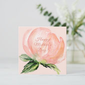 ハッピーマザーズデイピンクフローラ水彩画 シーズンカード (スタンド正面)