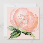 ハッピーマザーズデイピンクフローラ水彩画 シーズンカード (正面)