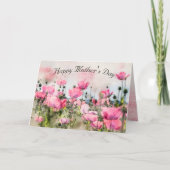 ハッピーマザーズデイピンクフローラ水彩 カード (正面)