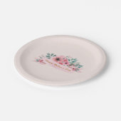 ハッピーマザーズデイピンクフローラ水彩 ペーパープレート (アングル)