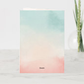 ハッピーマザーズデイピンクブルーグラデーションカード サンキューカード (裏面)