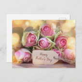 ハッピーマザーズデイピンクローズ ポストカード (正面/裏面)