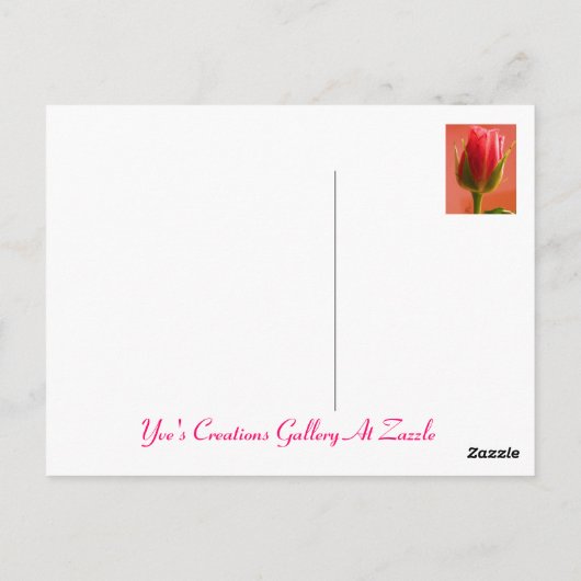 ハッピーマザーズデイピンクローズI ポストカード (裏面)