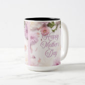 ハッピーマザーズデイピンク ツートーンマグカップ (正面右)
