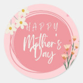 ハッピーマザーズデイピンク ラウンドシール (正面)