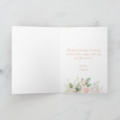 ハッピーマザーズデイフェイク金ゴールド赤面ピンクフローラ カード (内部)