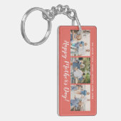 ハッピーマザーズデイフォトコラージュカスタムサンゴ キーホルダー (正面左)