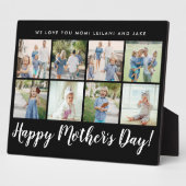 ハッピーマザーズデイフォトコラージュカスタムブラック フォトプラーク (側面)