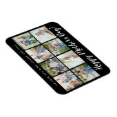 ハッピーマザーズデイフォトコラージュカスタムブラック マグネット (右側)