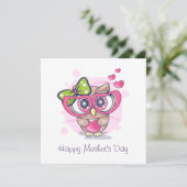 ハッピーマザーズデイフクロウピンクラブハート シーズンカード (スタンド正面)