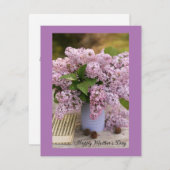 ハッピーマザーズデイフラットグリーティングカード (正面/裏面)