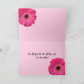 ハッピーマザーズデイフレッシュピンクガーベラデイジー カード (内部)