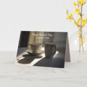 ハッピーマザーズデイフレ親愛ンドコーヒーカップ カード (黄色い花)