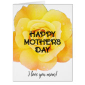 ハッピーマザーズデイフローライエローローズカスタム文字 (正面)