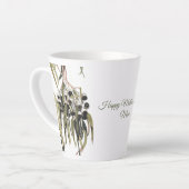 ハッピーマザーズデイフローラウォーターカラースモール カフェラテマグ (左アングル)