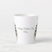 ハッピーマザーズデイフローラウォーターカラースモール カフェラテマグ (正面)