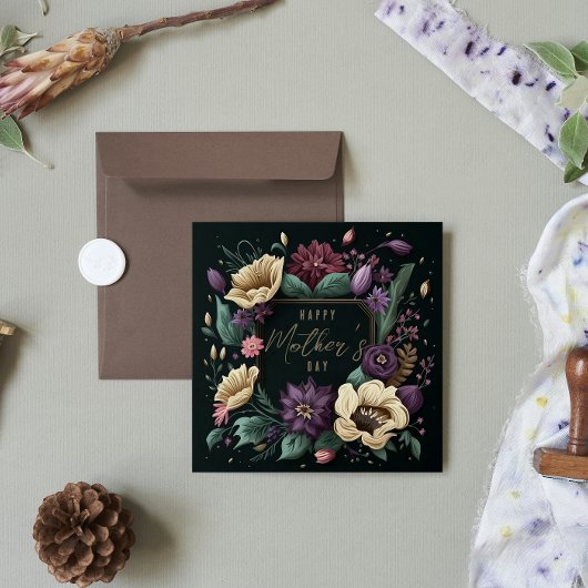 ハッピーマザーズデイフローラダークカスタムメッセージ シーズンカード