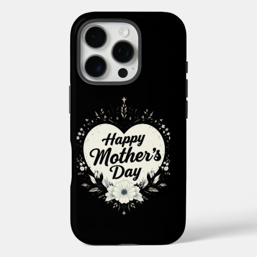 ハッピーマザーズデイフローラハート電話ケース Case-Mate iPhoneケース (裏面)