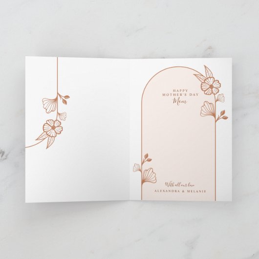 ハッピーマザーズデイフローラバラフォトアーチ カード (内部)