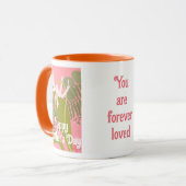 ハッピーマザーズデイフローラピンクのラブマグ マグカップ (正面左)