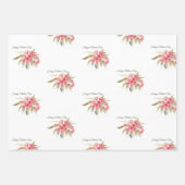 ハッピーマザーズデイフローラピンクラッピング紙 ラッピングペーパーシート (正面)