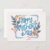 ハッピーマザーズデイフローラフレーム |はがき ポストカード (正面/裏面)