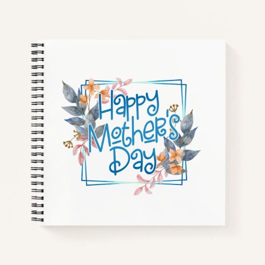 ハッピーマザーズデイフローラフレーム |ノートブック ノートブック (正面)