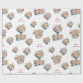 ハッピーマザーズデイフローラブーケ ラッピングペーパー (フラット)