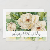 ハッピーマザーズデイフローラマグノリアネームスクリプト シーズンカード (正面/裏面)