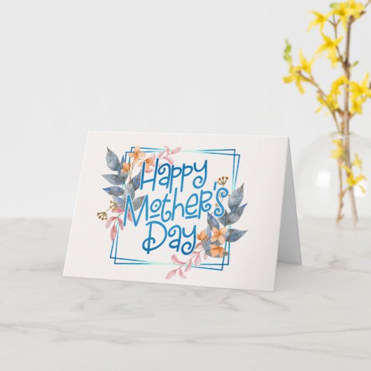ハッピーマザーズデイフローラ枠 | グリーティングカード (黄色い花)