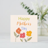 ハッピーマザーズデイフローラ開花葉書 カード (スタンド正面)