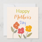 ハッピーマザーズデイフローラ開花葉書 カード (正面)