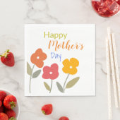 ハッピーマザーズデイフローラ開花 スタンダードランチョンナプキン (インサイチュ)