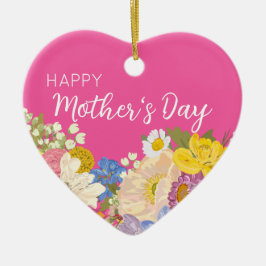 ハッピーマザーズデイフローラ開花 セラミックオーナメント