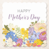 ハッピーマザーズデイフローラ開花 ペーパーコースター (正面)