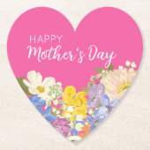ハッピーマザーズデイフローラ開花 ペーパーコースター (正面)