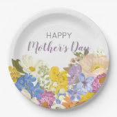 ハッピーマザーズデイフローラ開花 ペーパープレート (正面)