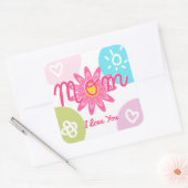 ハッピーマザーズデイブライトカラフルデザイン スクエアシール (封筒)