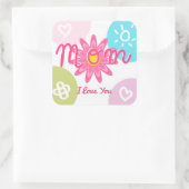 ハッピーマザーズデイブライトカラフルデザイン スクエアシール (バッグ)