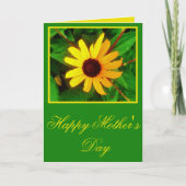 ハッピーマザーズデイブラックアイドスーザンフラワーデザイン カード (正面)