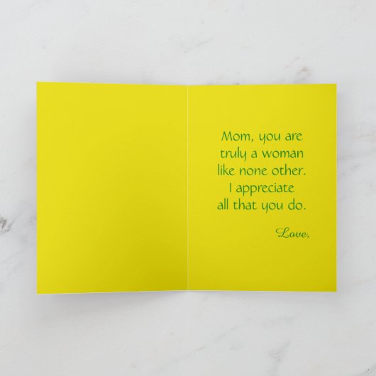 ハッピーマザーズデイブラックアイドスーザンフラワーデザイン カード (内部)