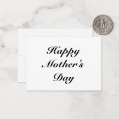 ハッピーマザーズデイブラックスクリプトクラシック エレガント ノートカード (正面/裏面インサイチュ)