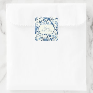 ハッピーマザーズデイブルーチノエレガントイセリーフローラ スクエアシール