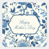 ハッピーマザーズデイブルーチノエレガントイセリーフローラ スクエアシール (正面)