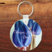ハッピーマザーズデイブルーチューリップ キーホルダー (正面)